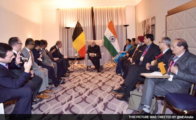 PM Narendra Modi Meets Indian Diamond Traders From Antwerp