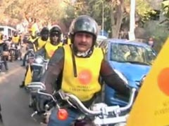 Bikers Rally In Delhi To Spread Awareness About Cancer