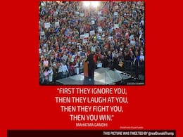 Republican Presidential Front Runner Donald Trump 'Misquotes' Mahatma Gandhi Republican Presidential Front Runner Donald Trump 'Misquotes' Mahatma Gandhi