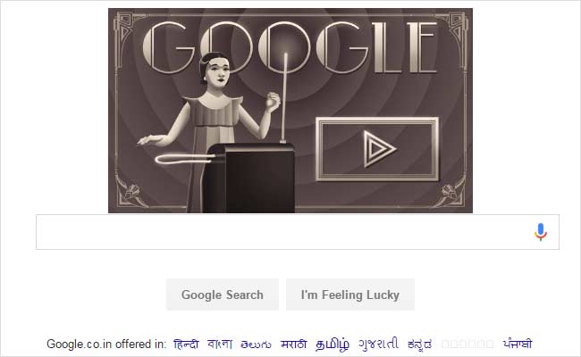Google Pays Respect To Clara Rockmore On Her 105th Birthday With Doodle