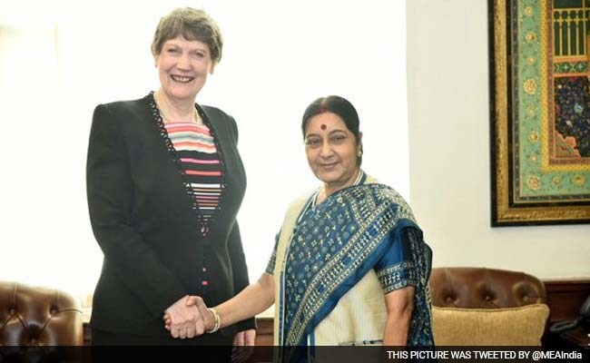Sushma Swaraj, UNDP Chief Discuss Sustainable Development Goals