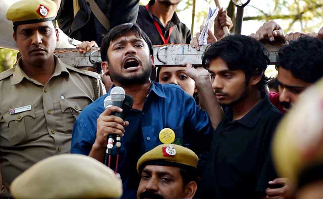 Kanhaiya Kumar Leads Protest March Demanding Release Of 2 JNU Students