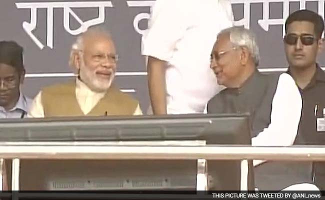 When PM Modi Shared Chopper Ride And A Laugh With Nitish Kumar In Patna