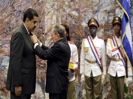 Cuba Honors Venezuelan President With Medal Ahead Of Barack Obama's Visit Cuba Honors Venezuelan President With Medal Ahead Of Barack Obama's Visit