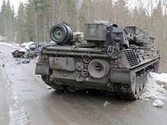 Norwegian Tank Destroys Car In A Deadly Collision During NATO Exercise