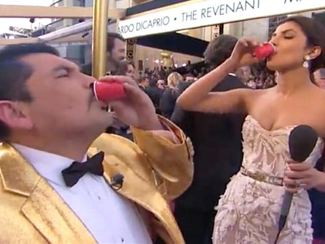 Priyanka Chopra Downs Tequila in Oscars Footage, Quips 'Just The Kind'