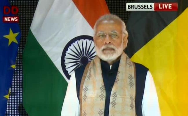 भारत आतंकवाद के सामने कभी झुका नहीं और झुकने का सवाल ही नहीं उठता : ब्रसेल्स में पीएम मोदी