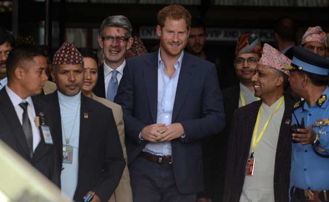 Britain's Prince Harry Arrives In Earthquake-Hit Nepal