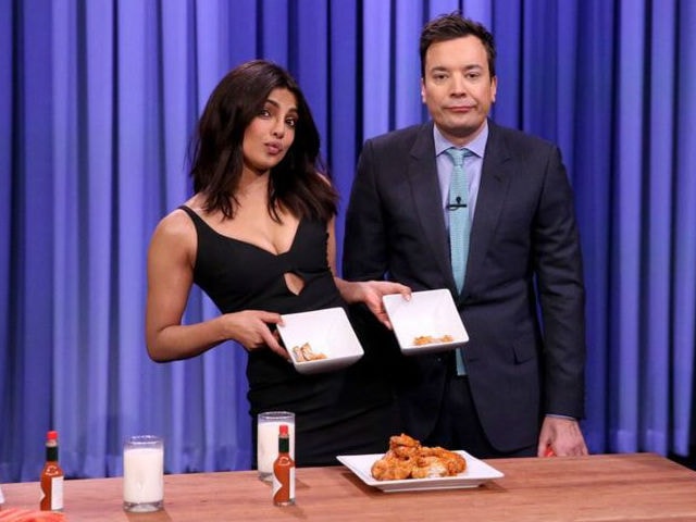 Priyanka Chopra vs Jimmy Fallon in Hilarious Chicken Wing Eat-Off