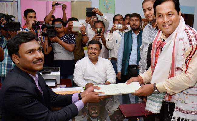 BJP Chief Minister Candidate Sarbananda Sonowal, 41 Others File Nomination In Assam