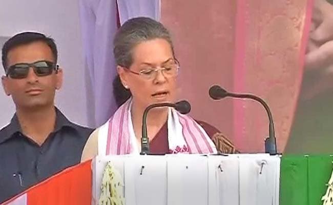 Sonia Gandhi Attacks Centre At A Rally In Assam: Highlights