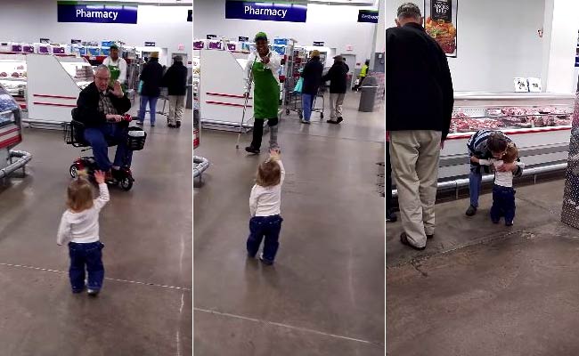 Adorable Kid Goes Around Supermarket Greeting Strangers in Viral Video