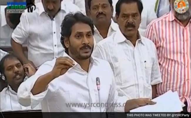 YSR Congress Members Stage Walkout Over Loan Waiver Issue in Andhra Pradesh Assembly