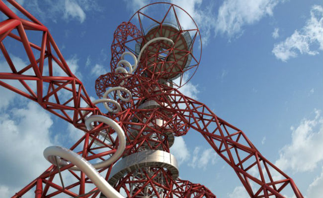 Anish Kapoor Opens World's Tallest Slide On Arcelormittal Orbit In London