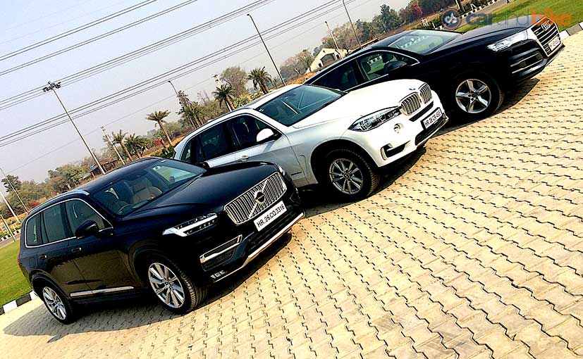 Comparison Review Audi Q7 Vs Bmw X5 Vs Volvo Xc90 Carandbike