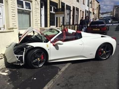 Look Away Now. Newly-Wed Couple Crashes Rented Ferrari Worth 240,000 Pounds