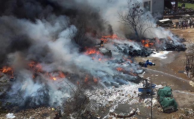 Massive Fire In Delhi Scrap Warehouse