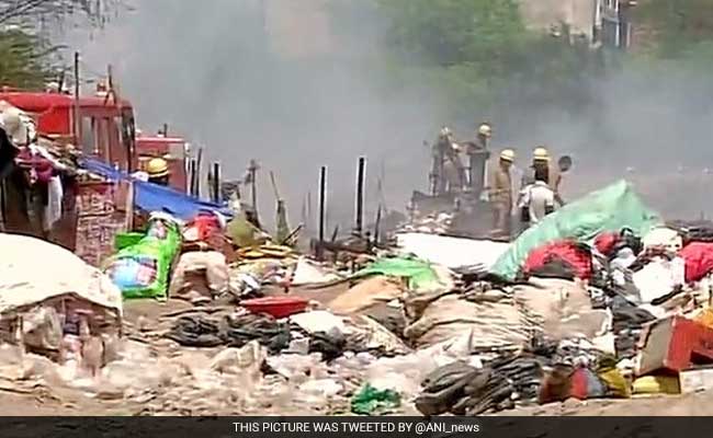 Fire Erupts In Scrap Dump In Delhi Slum Cluster