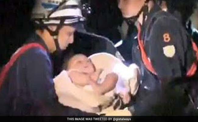Baby Rescued After Strong Earthquakes Hit Japan