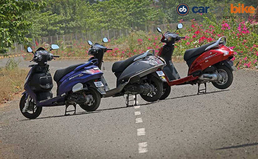 TVS Jupiter, Honda Activa 3G, Hero Maestro Edge