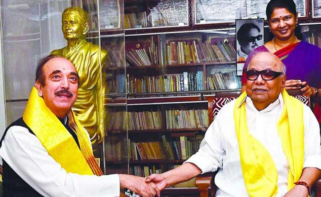 Ghulam Nabi Azad To Meet DMK Chief Karunanidhi For Seat-Sharing Talks