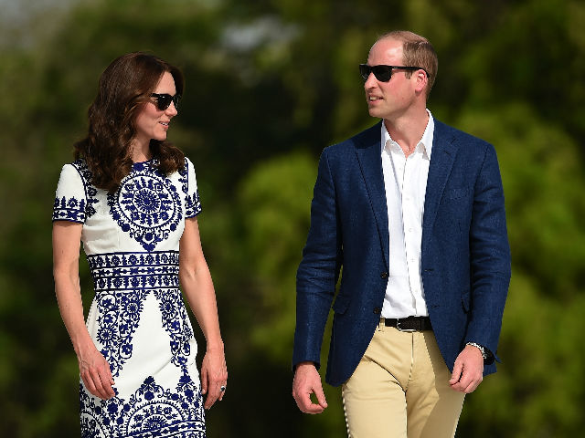 At the Taj Mahal, Kate Middleton Wears Naeem Khan Dress