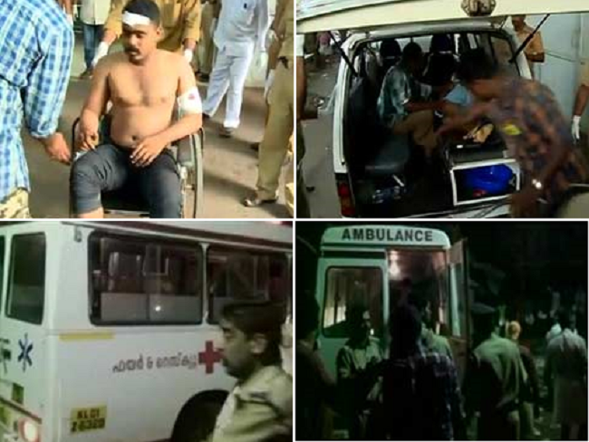 केरल के पुत्तिंगल मंदिर में लगी भयावह आग : देखें तस्वीरें