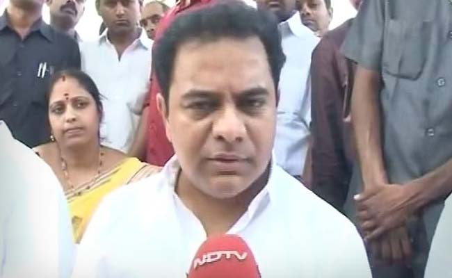 KT Rama Rao Among Telangana Leaders Filing Nomination On Last Day