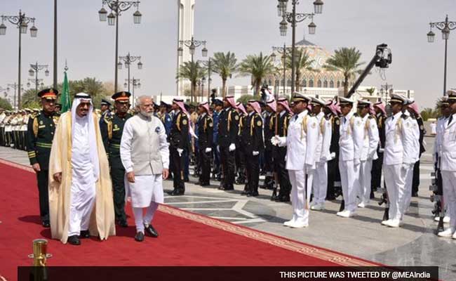 PM Narendra Modi Accorded Official Welcome In Saudi Arabia