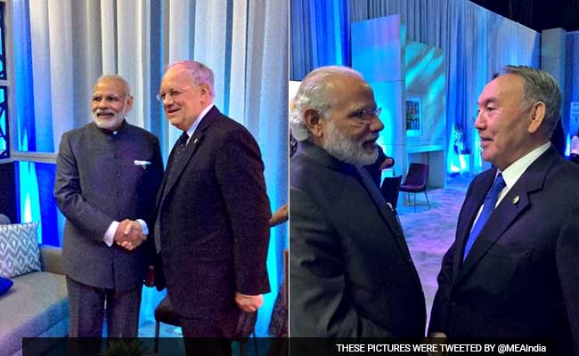 PM Narendra Modi Meets Presidents Of Kazakhstan And Switzerland