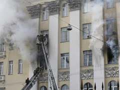 Fire Rips Through Russian Defence Ministry Building In Moscow