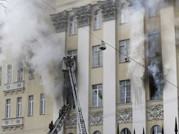 Fire Rips Through Russian Defence Ministry Building In Moscow Fire Rips Through Russian Defence Ministry Building In Moscow