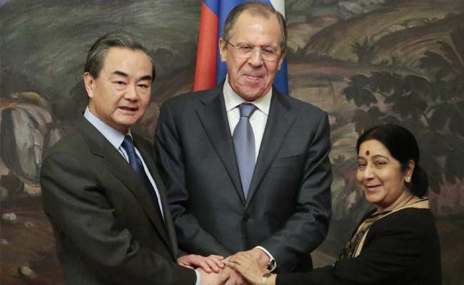 Foreign Minister Sushma Swaraj Meets Russian Counterpart Sergey Lavrov