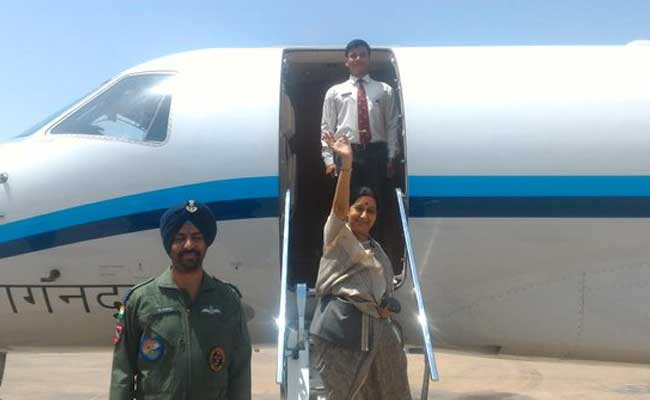 Sushma Swaraj Arrives In Iran With An Aim To Boost Ties