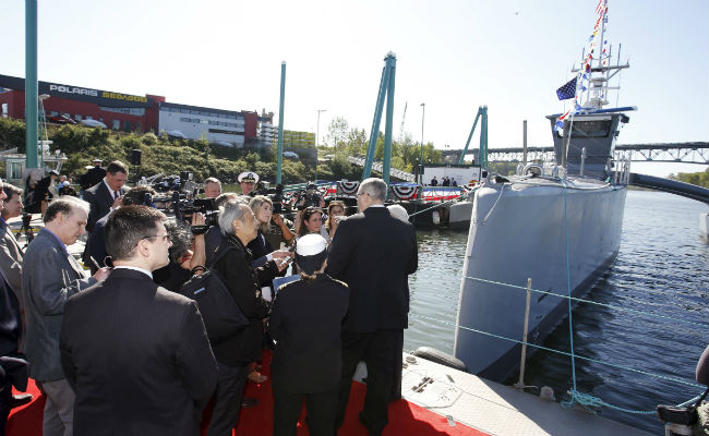 US Military Christens Self-Driving 'Sea Hunter' Warship