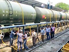 Railway Wagons Carrying Water For Latur Reach Miraj