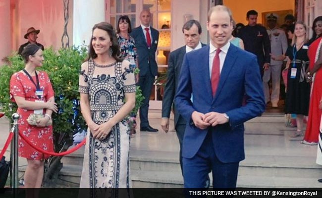 Kate Middleton Ends Day 2 In Black And White Party Dress
