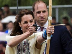 Britain's Prince William And Kate Try Archery In Bhutan