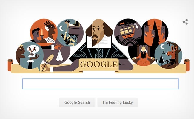 On William Shakespeare's 400th Death Anniversary, Google's Doodle Is A Paean To His Work