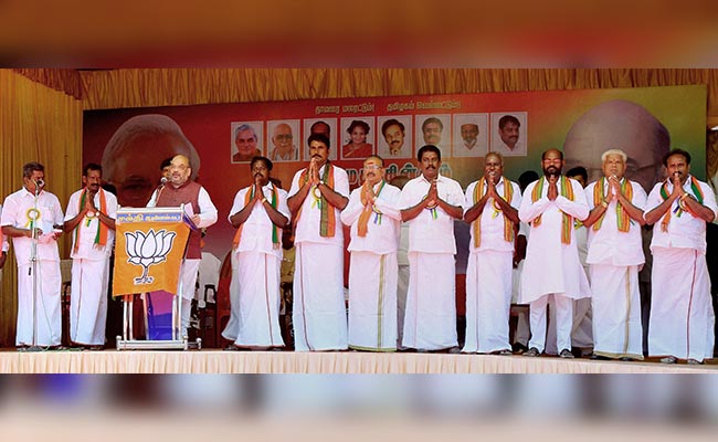 Tamil Nadu Polls: Amit Shah Labels Congress, AIADMK, DMK As Corrupt