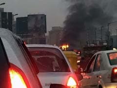 Car Catches Fire In Bengaluru, Causes Major Traffic Jam