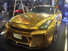 Million-Dollar Gold-Plated Car On Display In Dubai