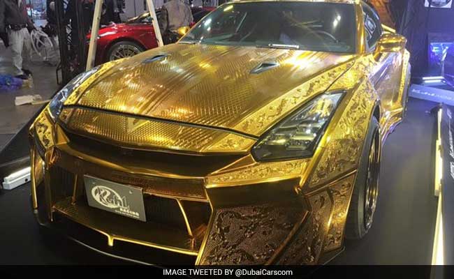 Million-Dollar Gold-Plated Car On Display In Dubai