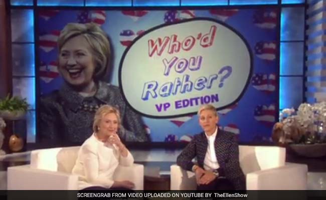 Hillary Clinton Chooses a Running Mate, Helped Hilariously by Ellen