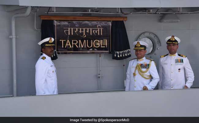 INS Tarmugli Commissioned Into Indian Navy In Visakhapatnam