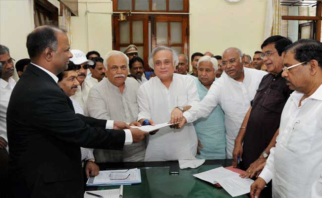 Jairam Ramesh, Oscar Fernandes File Nominations For Rajya Sabha Polls