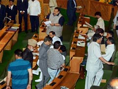 Jammu And Kashmir Assembly: Abdul Rashid Marshalled Out, NC Stages Walkout