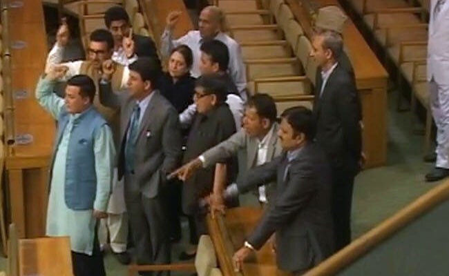 Chaos In Jammu And Kashmir House, Opposition Disrupts Governor's Address