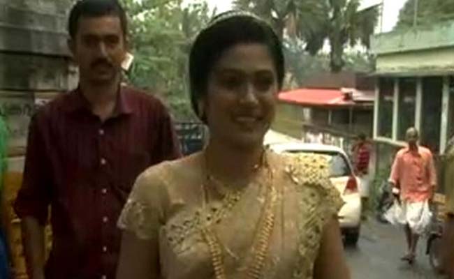 This Kerala Bride Ran Just Before Her Wedding To...A Polling Station