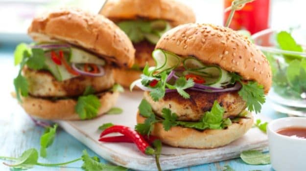 Lamb Burger with Radish Slaw